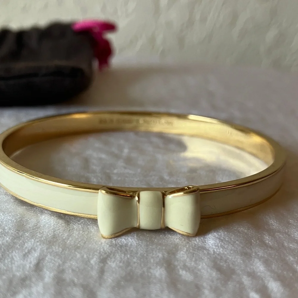 kate spade: Cream “Take a Bow” Bracelet- Gold Tone - Picture 11 of 14